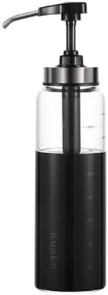 500ml Glass Sauce pump Leakproof Kitchen Dispenser