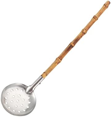 Sturdy Bamboo Colander for Hot Pot Cooking Easy Cleaning StAINLESS STEEL Spoon