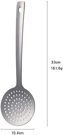 6 Pcs Silver Skimmer Spoon Stainless Steel Titanium Plated Set for Kitchen