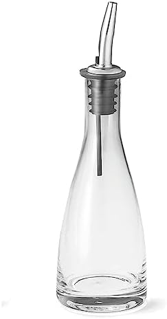 Stable Elegant Glass Olive Oil Vinegar Bottle with Stainless Steel Lid