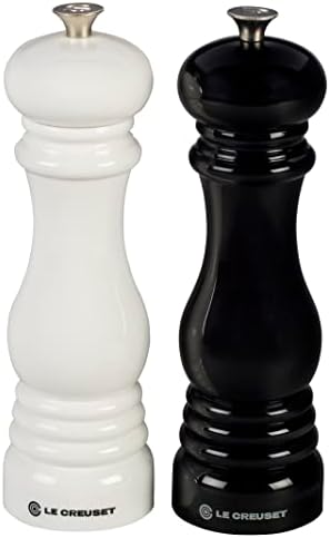 Le Creuset Salt Pepper Mill Set Black White