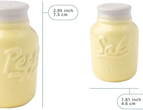 Comfify Vintage Mason Jar Salt Pepper Shakers