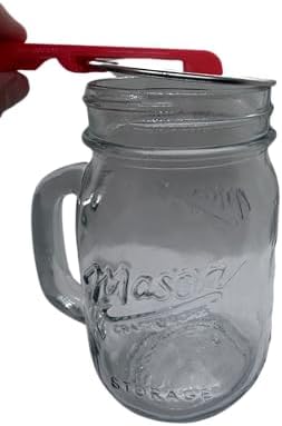 Canning and Mason Jar Opener Effortlessly Sealed with Magnetic Jar Opener Red