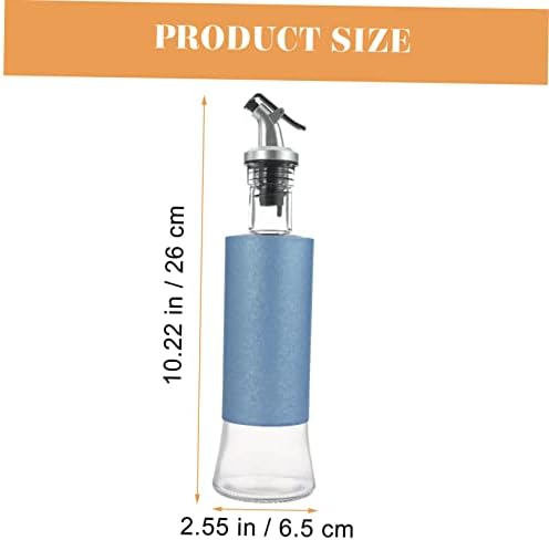 STOBAZA 1 Set Condiment Bottles Oil Vinegardispenser Stainless Steel Glass Design