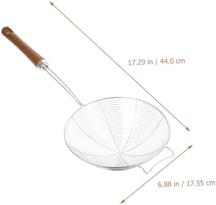 Luxshiny 304 Stainless Steel Mesh Strainer with Wooden Handle