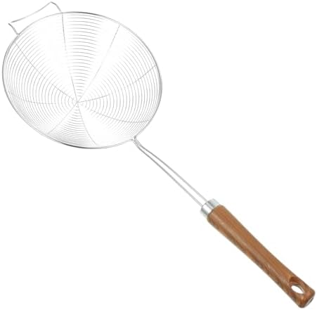 Luxshiny 304 Stainless Steel Mesh Strainer with Wooden Handle