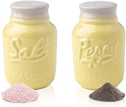 Comfify Vintage Mason Jar Salt Pepper Shakers
