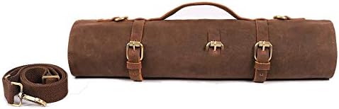 HERSENT Large Chefs Knife Roll Bag 11-Pocket Kitchen Tool Storage