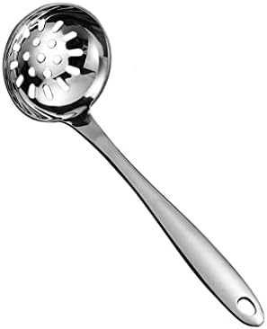 KJWESCYIV Durable Skimmer Steel Round Colander Slotted Stainless Steel Slotted Spoon