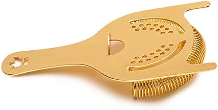 Cocktail Kingdom Koriko Gold-Plated Bar Strainer