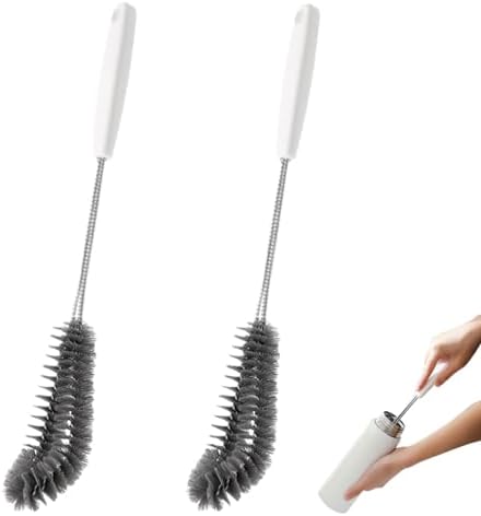2-Pack Bottle Brush Set for Glass Pot and Baby Bottles Black