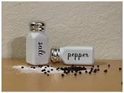 Black and White Ceramic Salt and Pepper Shaker Set