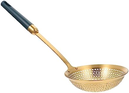 Hemoton Stainless Steel Frying Skimmer Spoon