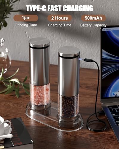 GIVEBEST RECHARGABLE ELECTRIC SALT AND pepper GRINDERS
