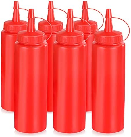 New Star Foodservice Squeeze Bottles 8 oz Pack of 6 - Durable Kitchenessential