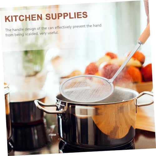 Cabilock Handle Fine Mesh Skimmer Spoon Multi-Functional Oil Strainer Colander