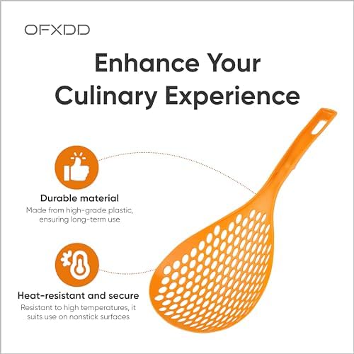 Elevate Your Cooking Day with Durable Skimmer Spoons Set of 2