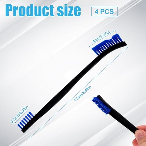 4-Piece Double-Ended nylon cleaning brush set