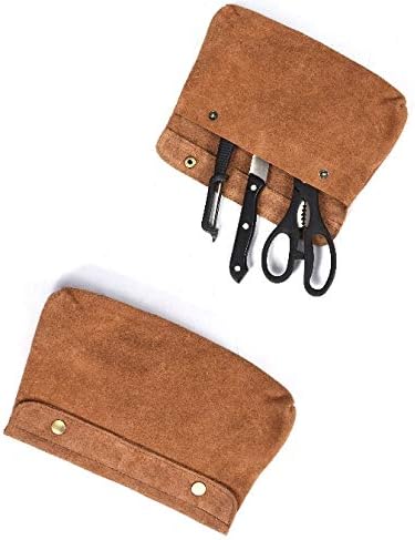 Stylish premium leather chef knife roll case