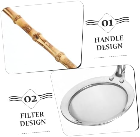 Stainless Steel Japanese-Style Skimmer with Handle Pure Elegance