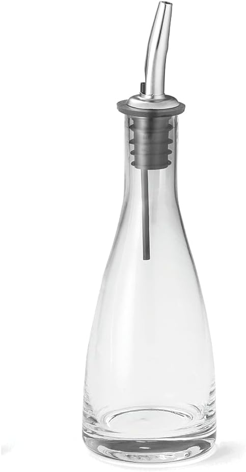Stable Elegant Glass Olive Oil Vinegar Bottle with Stainless Steel Lid