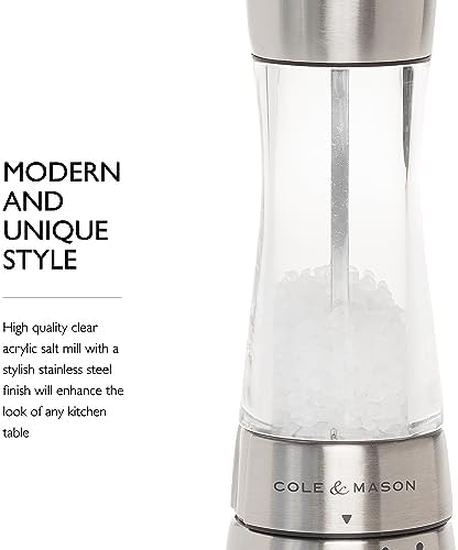 Cole Mason Derwent Salt Grinder - Stainless Steel Mill