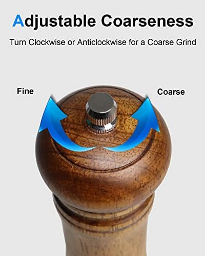 Adjustable Wooden Pepper Grinder for Precision Grading