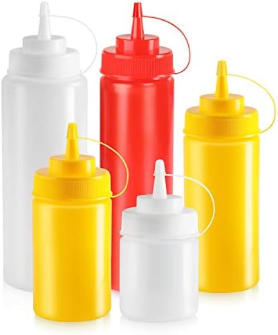 New Star Foodservice Squeeze Bottles 8 oz Pack of 6 - Durable Kitchenessential