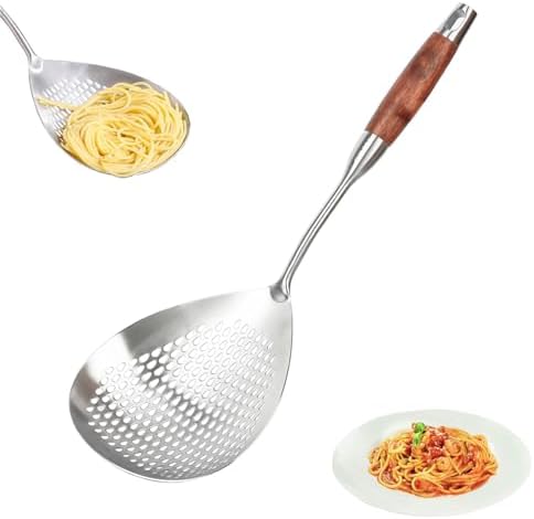 KAYCROWN Skimmer Slotted Spoon 57inch 188 Stainless Steel Ergonomic Cooking Tool