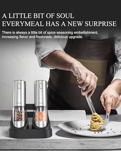 Electric Salt and Pepper Grinder Set