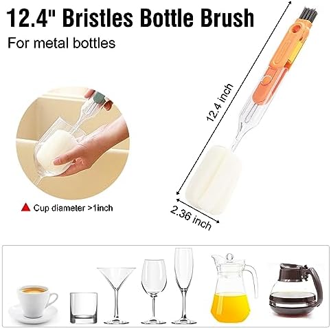 5-in-1 Bottle Brush Set for Easy Cleaning