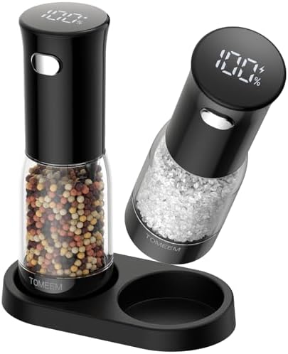 Elevate Your Seasoning with TOMEEM Electric Salt Pepper Grinder Set
