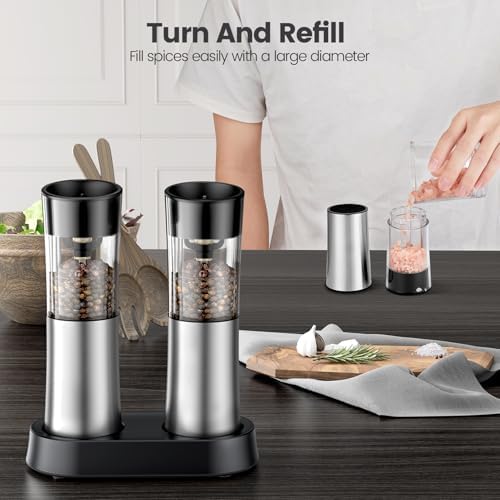 DI MORE Electric Salt and Pepper Grinder Set