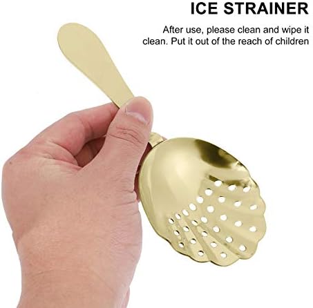 Hemoton 1-Piece Bar Strainer for Bartenders Durable Elegant