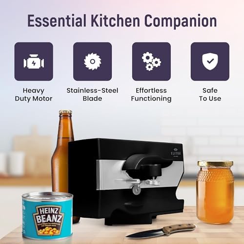 ELITRA Home 4 in 1 Electric Can Opener Meets All Safety Standards
