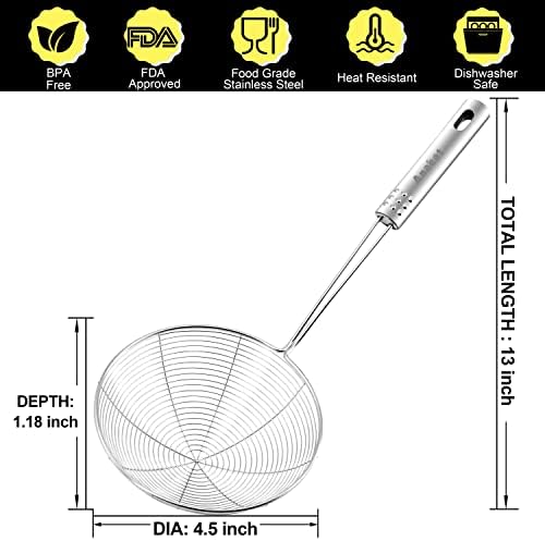 Anaeat 45-inch Long-Handle Stainless Steel Strainer