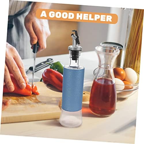 STOBAZA 1 Set Condiment Bottles Oil Vinegardispenser Stainless Steel Glass Design