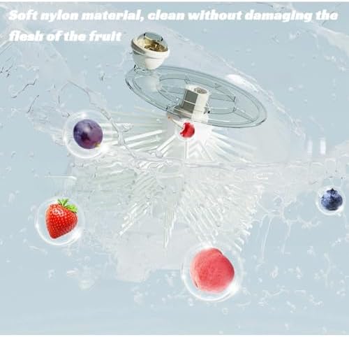 Efficient Manual Compact Fruit and Vegetable Cleaning System Green