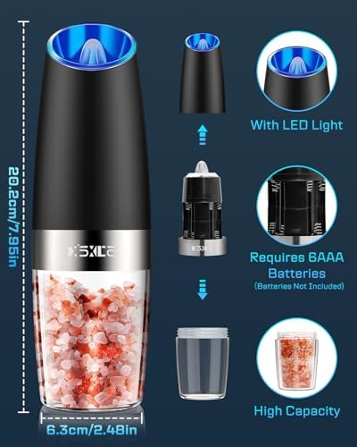 XinXu Gravity Automatic Electric Pepper and Salt Grinder