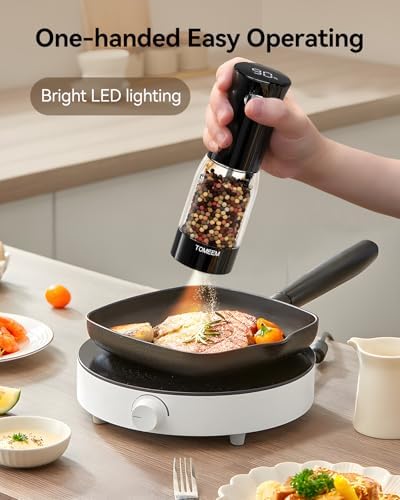 Elevate Your Seasoning with TOMEEM Electric Salt Pepper Grinder Set