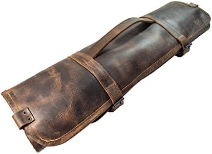 Rustic Leather Knife Roll Bag