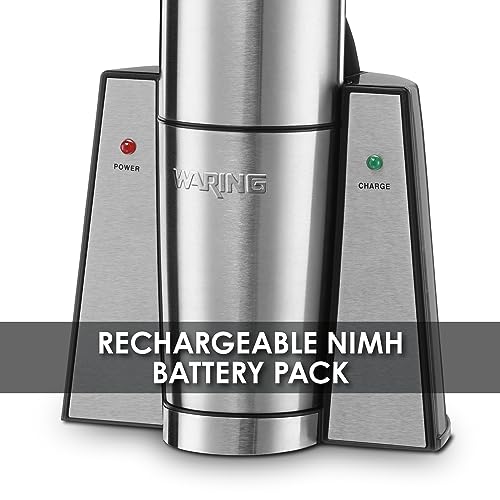 Waring Commercial WWO120 Portable Electric Wine Bottle Opener with Recharging Station Silver