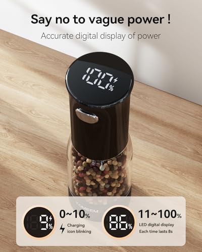 Elevate Your Seasoning with TOMEEM Electric Salt Pepper Grinder Set