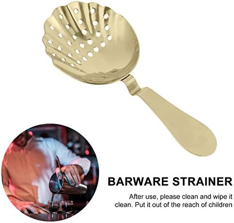 Hemoton 1-Piece Bar Strainer for Bartenders Durable Elegant
