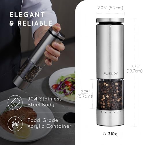 Flendy Electric Salt Pepper Grinder Set