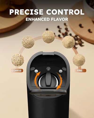 Premium Electric Salt and Pepper Grinder Set with Rechargeable Technology