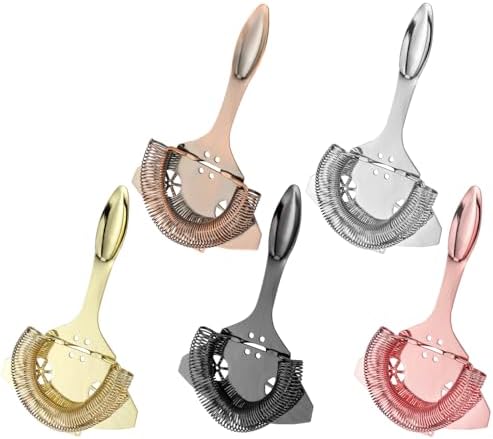 YUHWYI Cocktail Bar Strainer Curved Handle Design