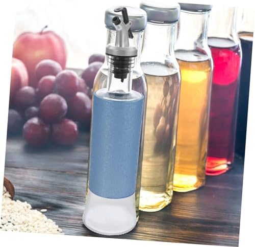 STOBAZA 1 Set Condiment Bottles Oil Vinegardispenser Stainless Steel Glass Design