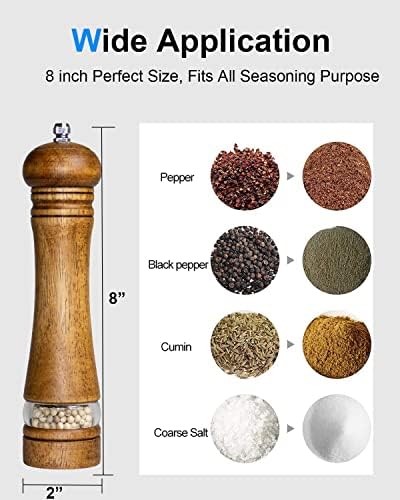 Adjustable Wooden Pepper Grinder for Precision Grading