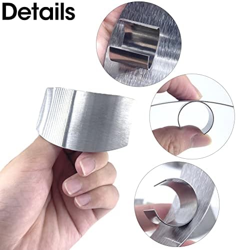 4-Piece Stainless Steel Finger Guards Cut Protect Kitchen Safety